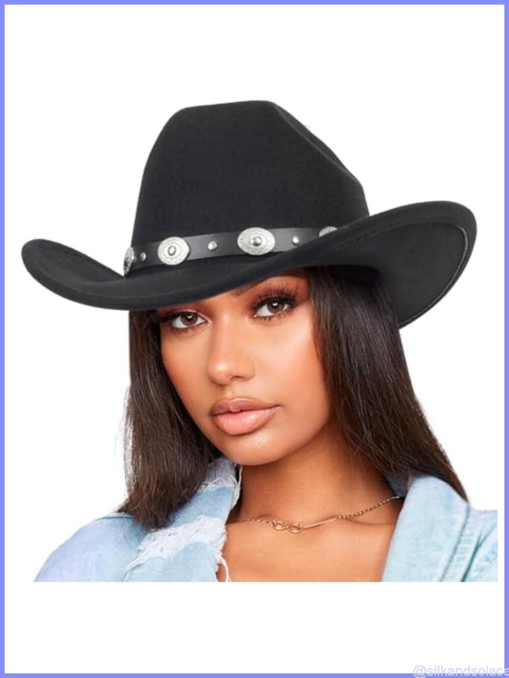 Felt Fedora Western Cowboy Hat Cotton Polyester Wide Brim
